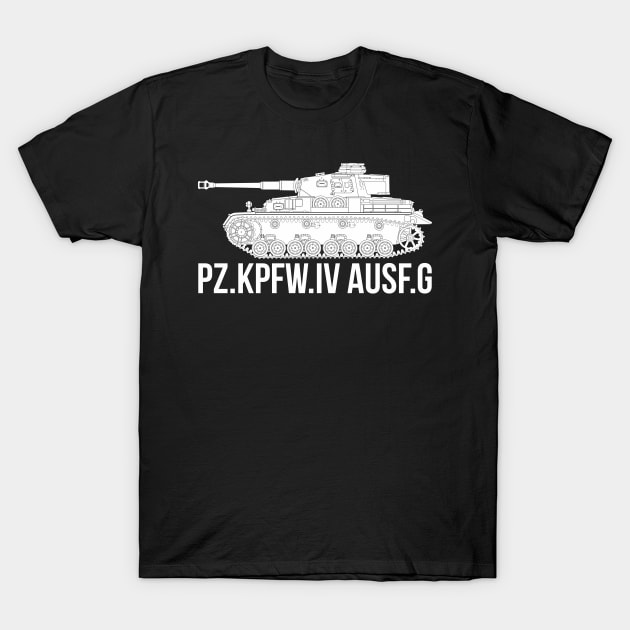 German WW2 Pz-IV Ausf . G tank T-Shirt by FAawRay